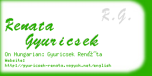 renata gyuricsek business card